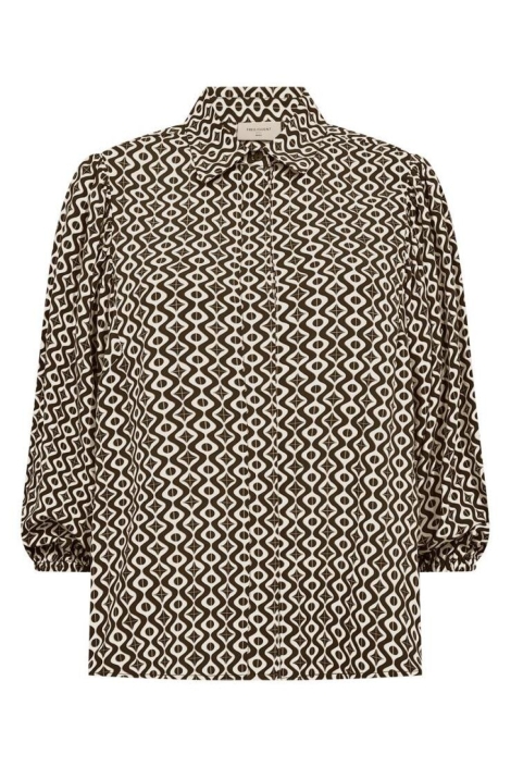 Freequent beige dames blouse | Vooraanzicht
