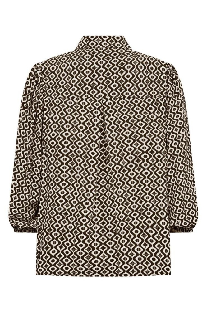 Freequent beige dames blouse | Achteraanzicht