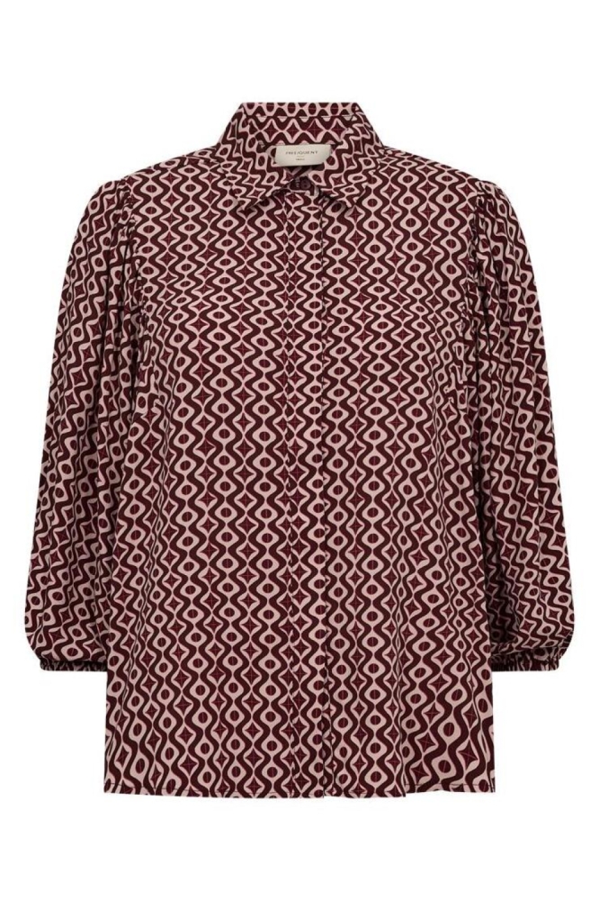 Freequent paarse dames blouse | Vooraanzicht