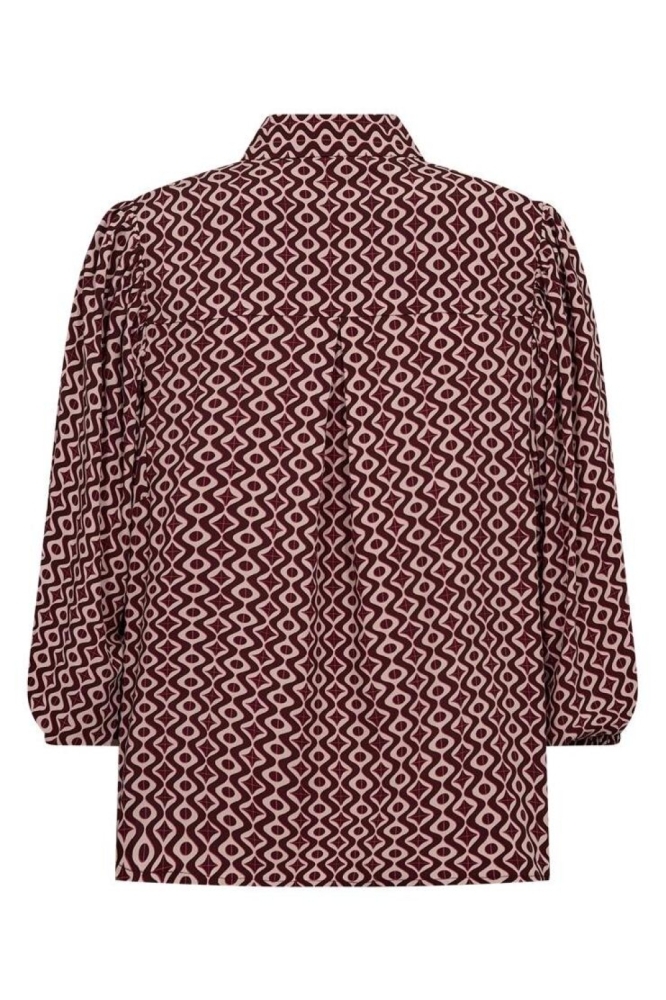 Freequent paarse dames blouse | Achteraanzicht