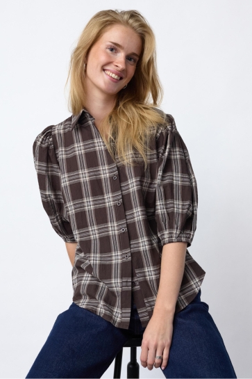 SisterS point Blouse ELLA SH90 20274 Brown Check