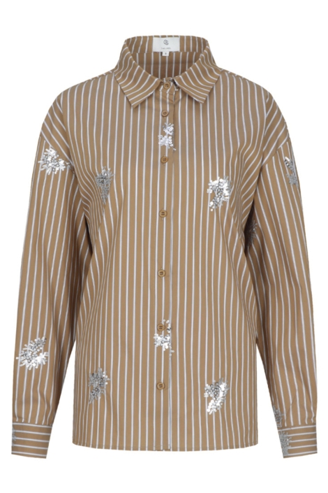 C&S The Label beige dames blouse | Vooraanzicht