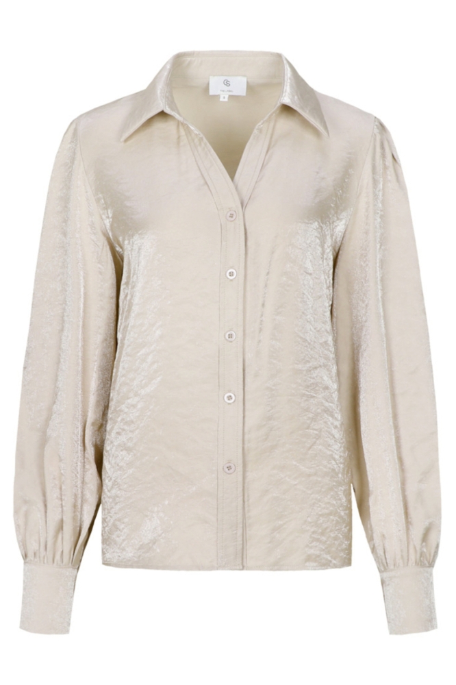 C&S The Label zand dames blouse | Vooraanzicht