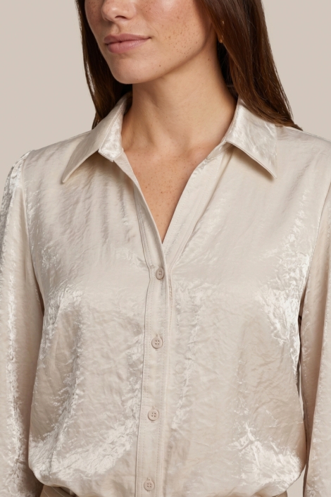 C&S The Label zand dames blouse | Close up