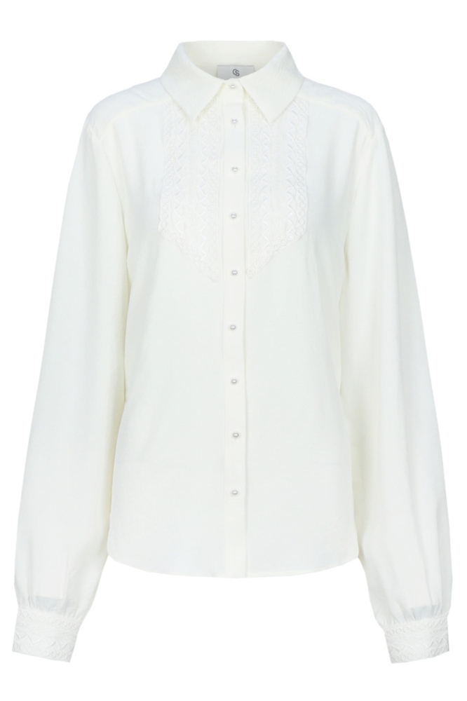 C&S The Label witte dames blouse | Vooraanzicht