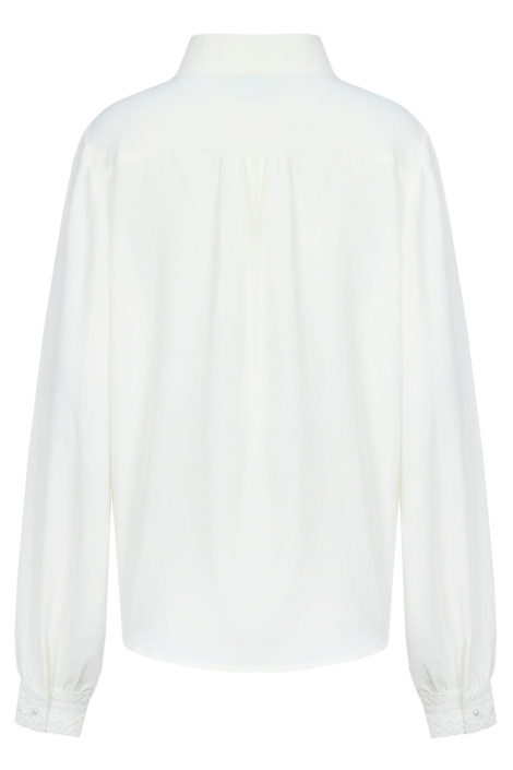 C&S The Label witte dames blouse | Achteraanzicht