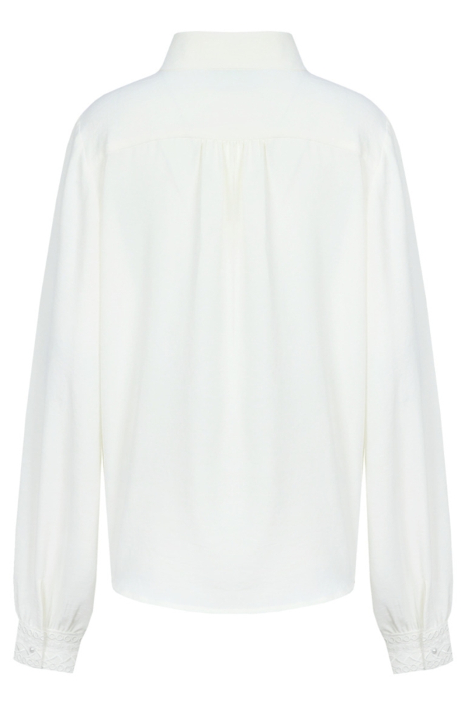 C&S The Label witte dames blouse | Achteraanzicht