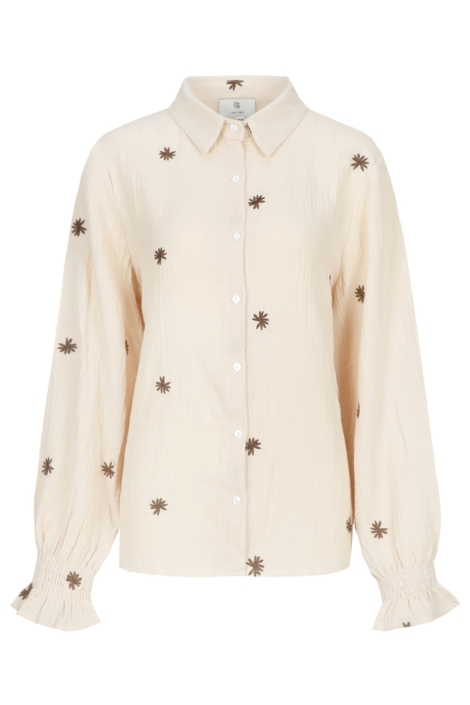 C&S The Label zand dames blouse | Vooraanzicht