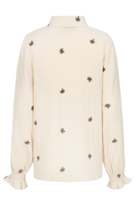C&S The Label zand dames blouse | Achteraanzicht