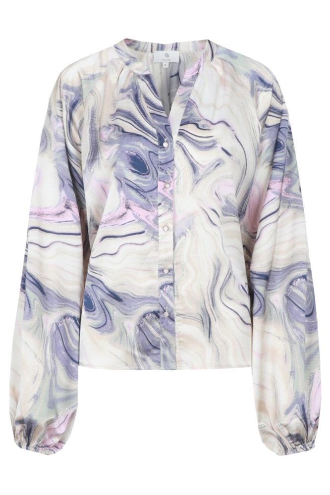 C&S The Label beige dames blouse | Vooraanzicht