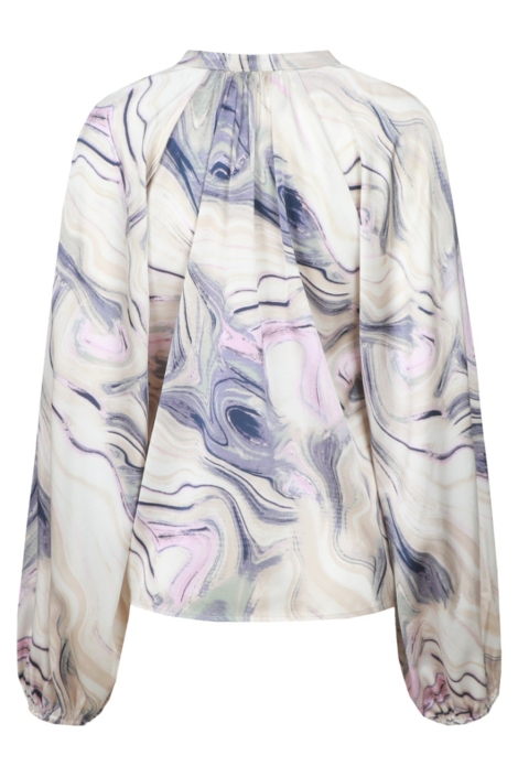C&S The Label beige dames blouse | Achteraanzicht