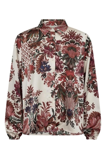 Freequent Blouse FQSAMMY SHIRT 211631 MOONBEAM w. RED BUD