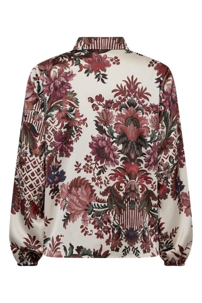 Freequent ecru dames blouse | Achteraanzicht