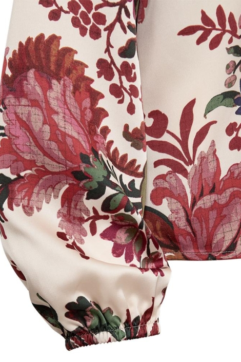 Freequent ecru dames blouse | Close up