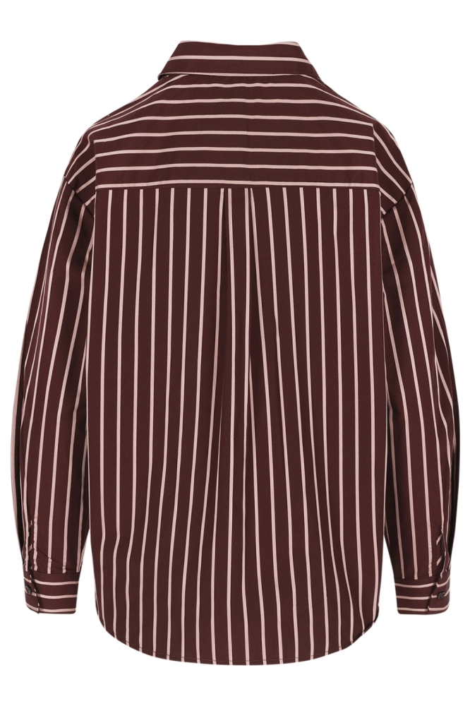 LolaLiza bordeaux dames blouse | Achteraanzicht