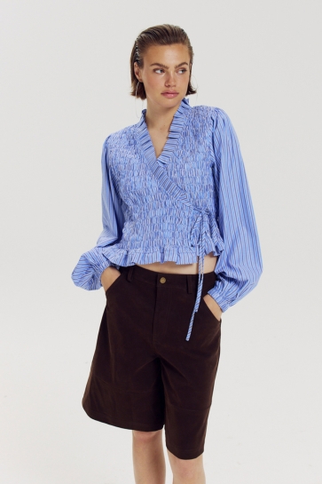 Harper & Yve Blouse DEBBY LS AW6C603 420 STRIPE BLUE