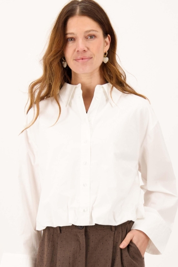 Zusss 0309-0065 ballon blouse lm Wit