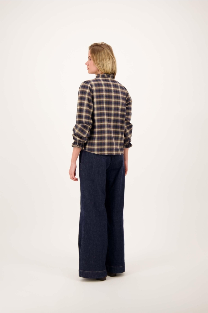 Zusss blauwe dames blouse | Model