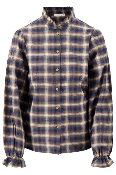 Zusss blauwe dames blouse | Vooraanzicht