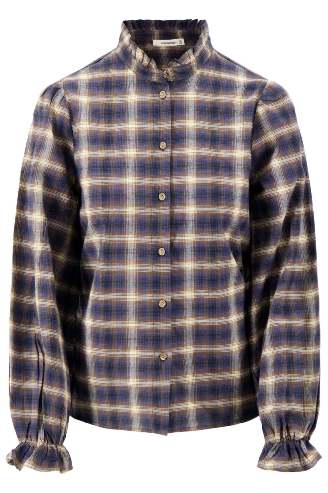 Zusss blauwe dames blouse | Vooraanzicht