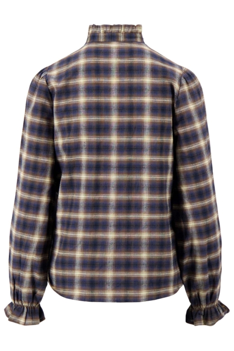 Zusss blauwe dames blouse | Achteraanzicht