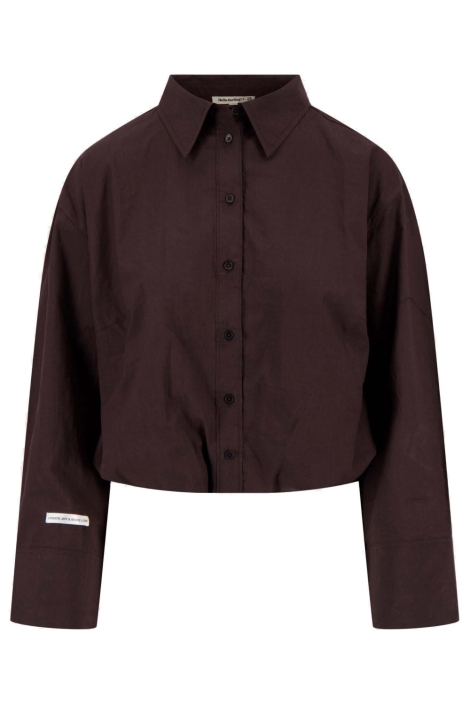 Zusss bruine dames blouse | Vooraanzicht