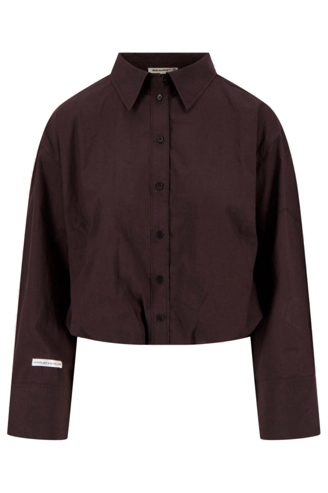Zusss bruine dames blouse | Vooraanzicht