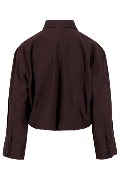 Zusss bruine dames blouse | Achteraanzicht