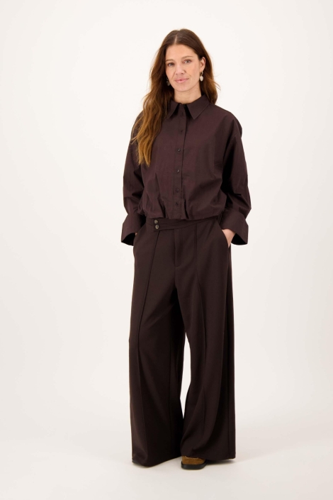Zusss bruine dames blouse | Model