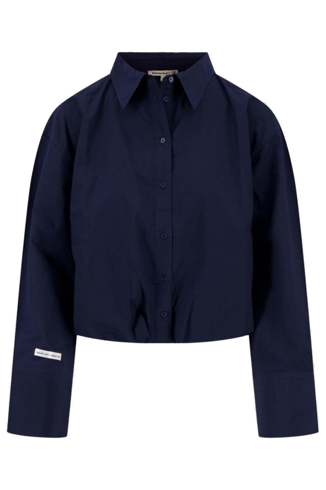 Zusss blauwe dames blouse | Vooraanzicht