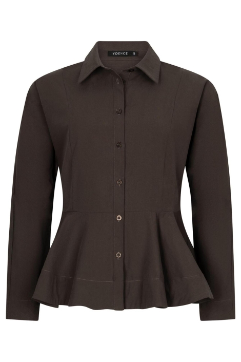 Ydence bruine dames blouse | Vooraanzicht