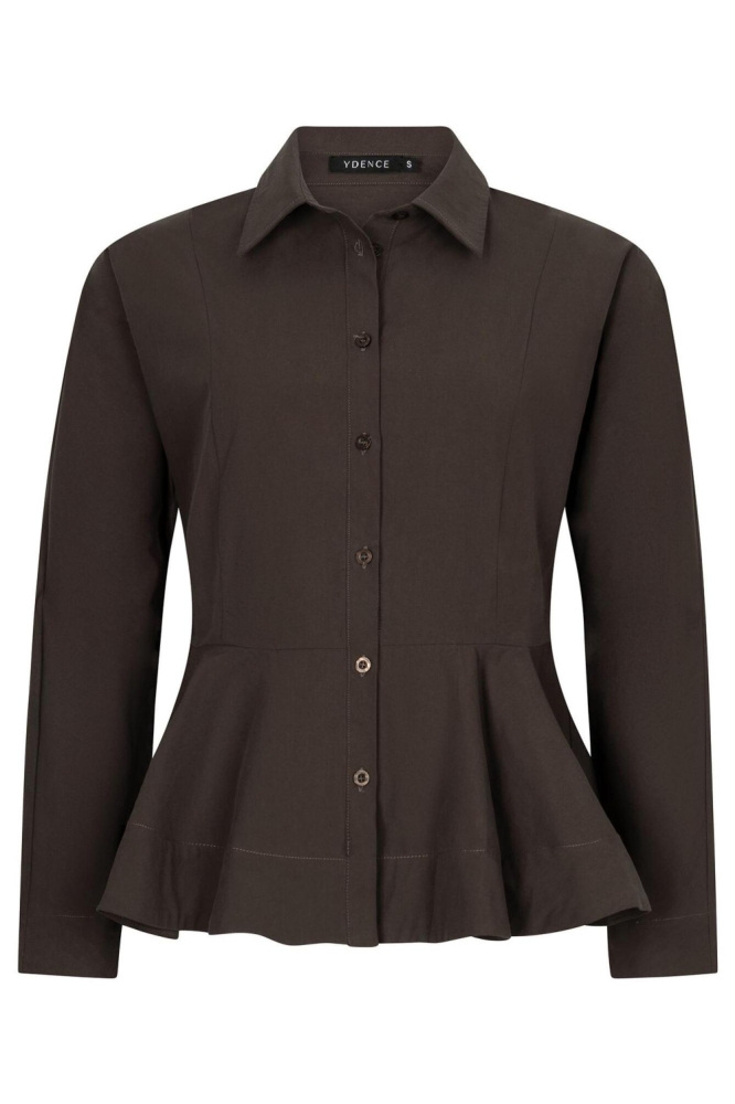 Ydence bruine dames blouse | Vooraanzicht