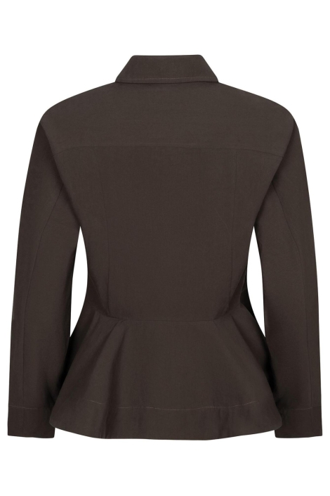 Ydence bruine dames blouse | Achteraanzicht