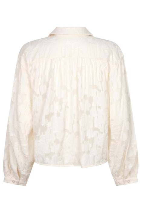 Ydence ecru dames blouse | Achteraanzicht