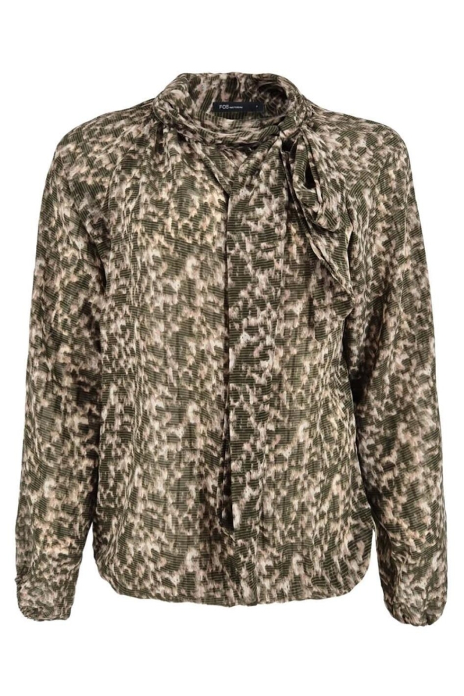 FOS Amsterdam bruine dames blouse | Vooraanzicht