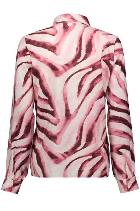 Geisha roze dames blouse | Achteraanzicht
