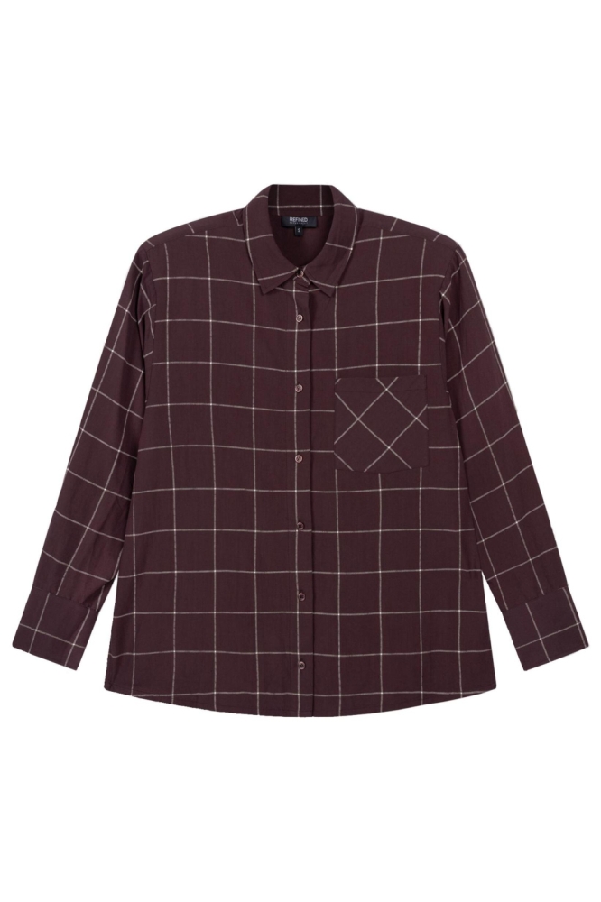 Refined Department bordeaux dames blouse | Vooraanzicht