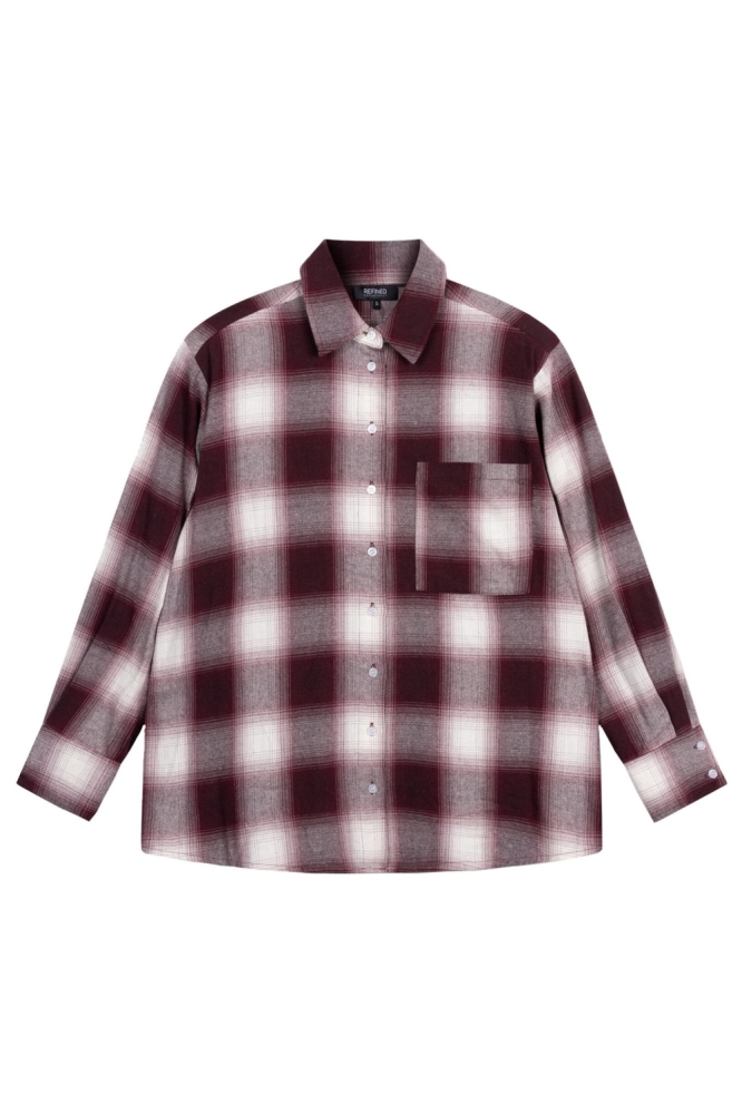 Refined Department bordeaux dames blouse | Vooraanzicht
