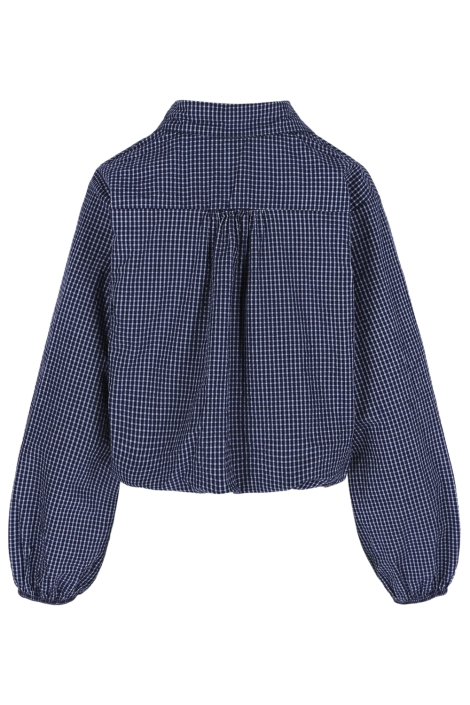 LolaLiza blauwe dames blouse | Achteraanzicht