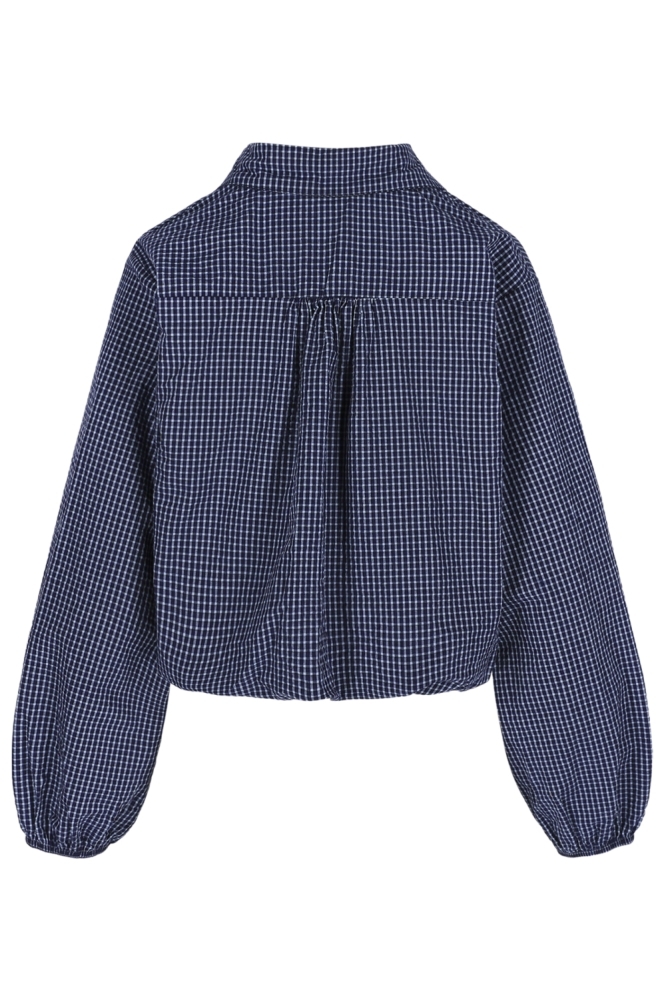 LolaLiza blauwe dames blouse | Achteraanzicht