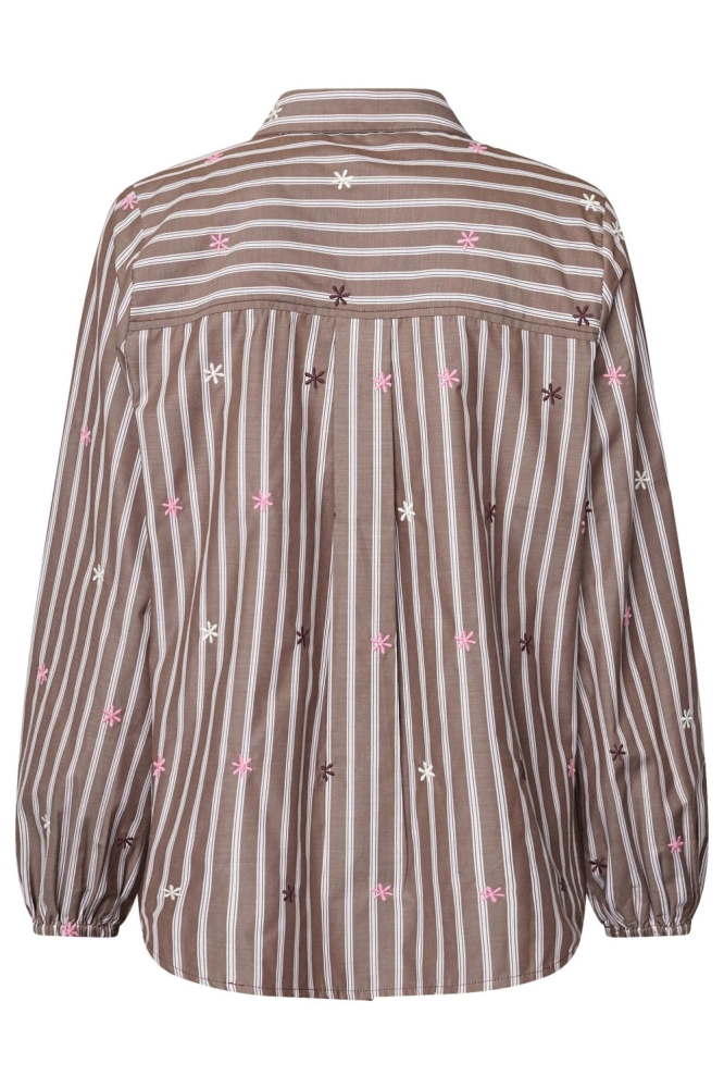 SisterS point bruine dames blouse | Achteraanzicht