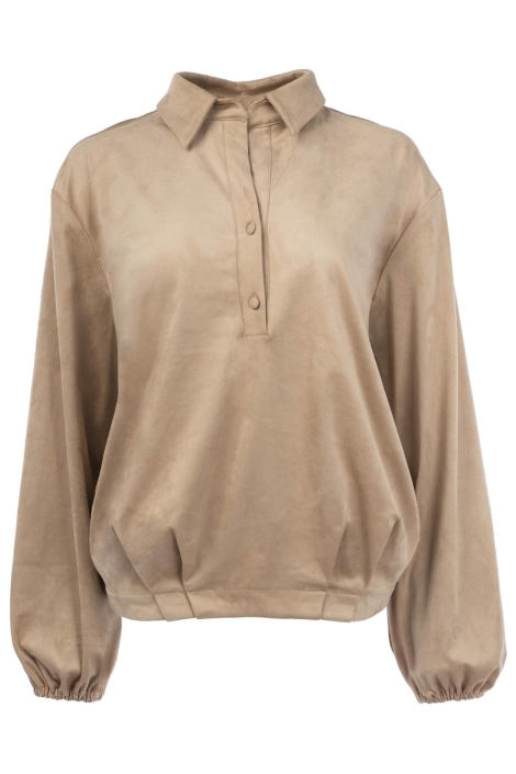 NED beige dames blouse | Vooraanzicht