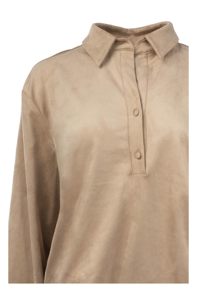 NED beige dames blouse | Close up