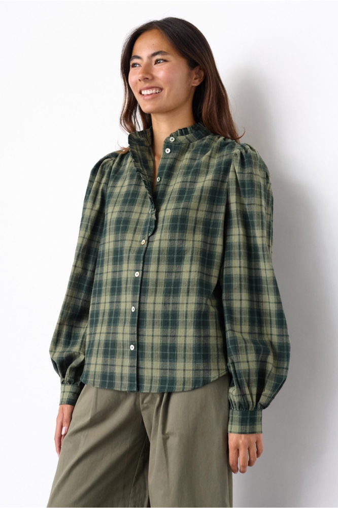SisterS point groene dames blouse | Model vooraanzicht