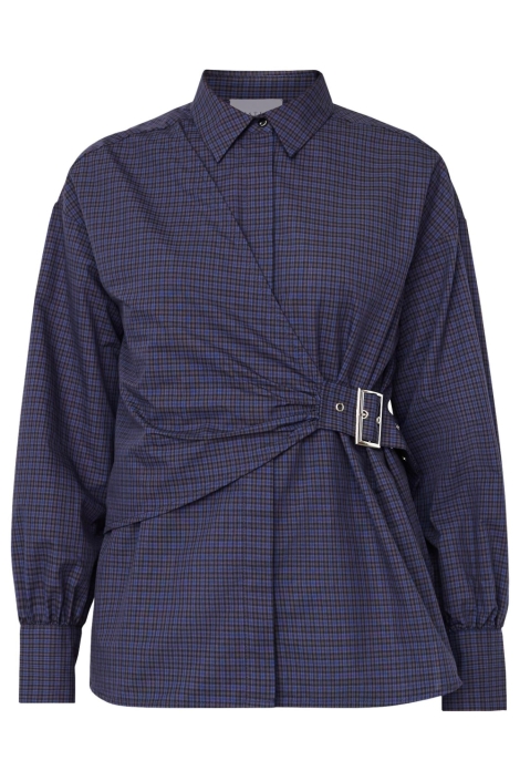 SisterS point blauwe dames blouse | Vooraanzicht
