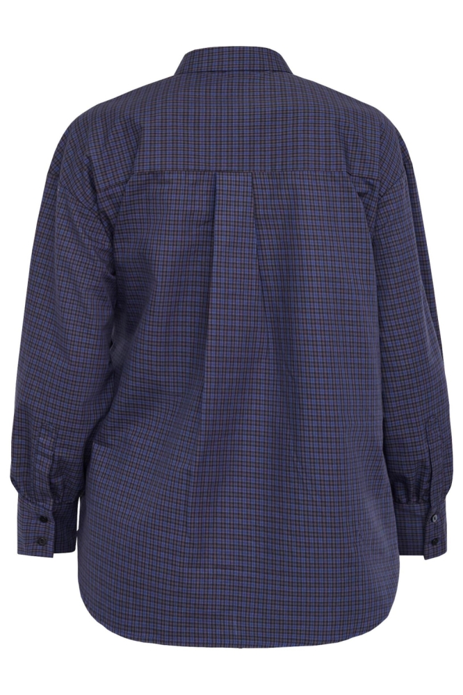 SisterS point blauwe dames blouse | Achteraanzicht
