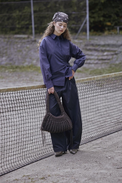 SisterS point blauwe dames blouse | Sfeerbeeld, In situatie