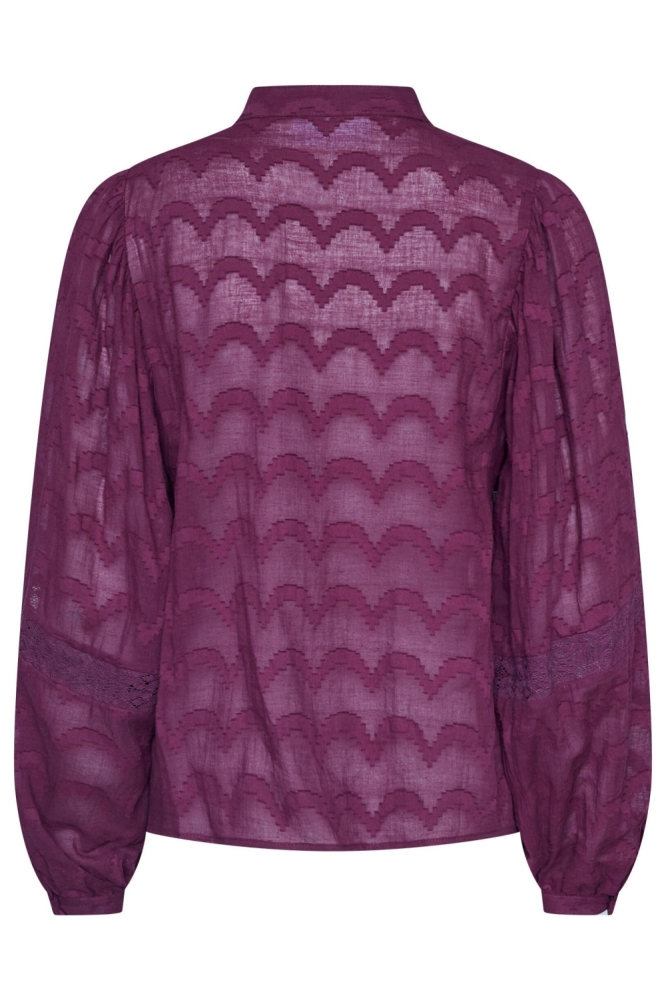 SisterS point bordeaux dames blouse | Achteraanzicht