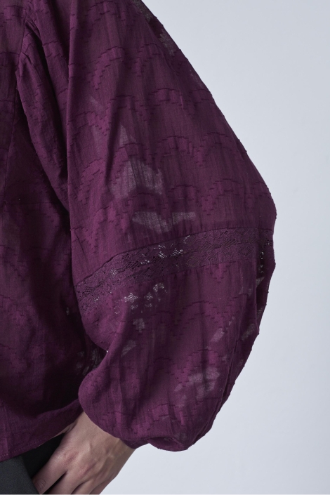 SisterS point bordeaux dames blouse | Close up