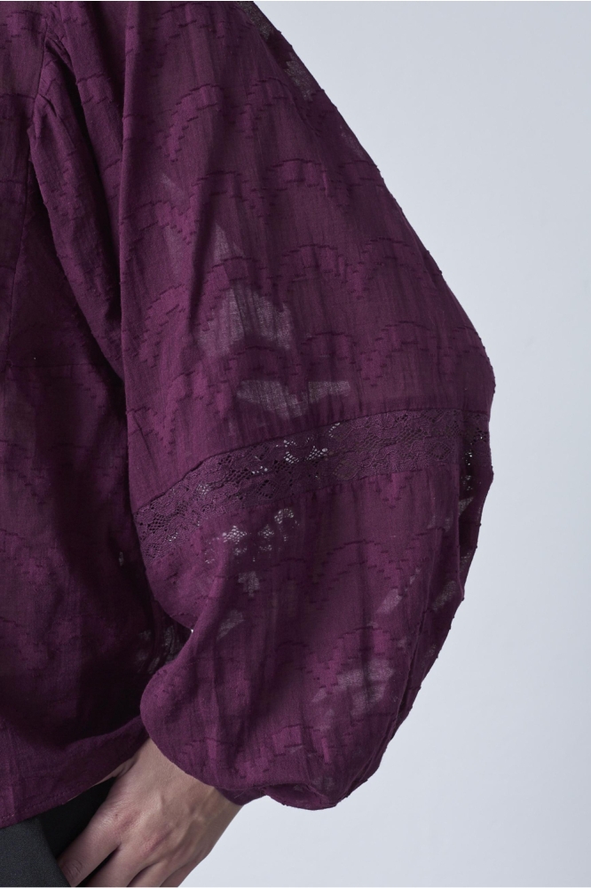 SisterS point bordeaux dames blouse | Close up